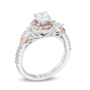 Thumbnail Image 2 of Previously Owned - Vera Wang Love Collection 1 CT. T.W. Diamond Frame Three Stone Engagement Ring in 14K Two-Tone Gold