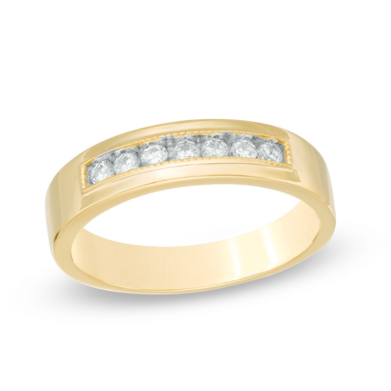 Main Image 1 of Previously Owned - 1/4 CT. T.W. Diamond Wedding Band in 10K Gold