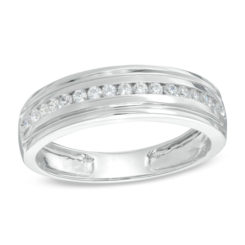 Main Image 1 of Previously Owned - 1/3 CT. T.W. Diamond Wedding Band in 10K White Gold