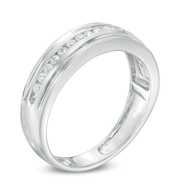 Main Image 2 of Previously Owned - 1/3 CT. T.W. Diamond Wedding Band in 10K White Gold
