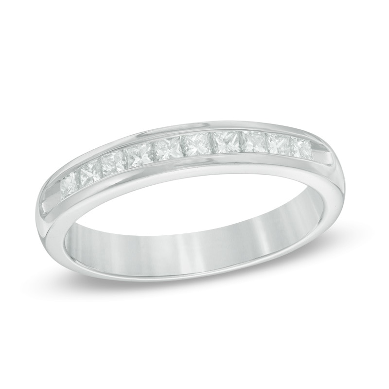 Main Image 1 of Previously Owned - 1/2 CT. T.W. Princess-Cut Diamond Anniversary Band in 14K White Gold