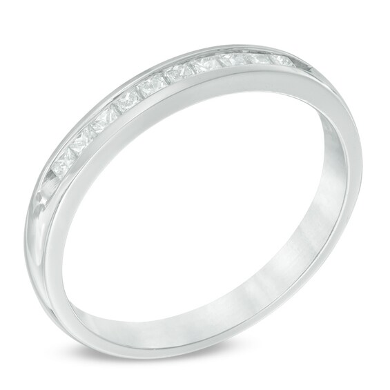 Previously Owned - 1/2 CT. T.w. Princess-Cut Diamond Anniversary Band in 14K White Gold