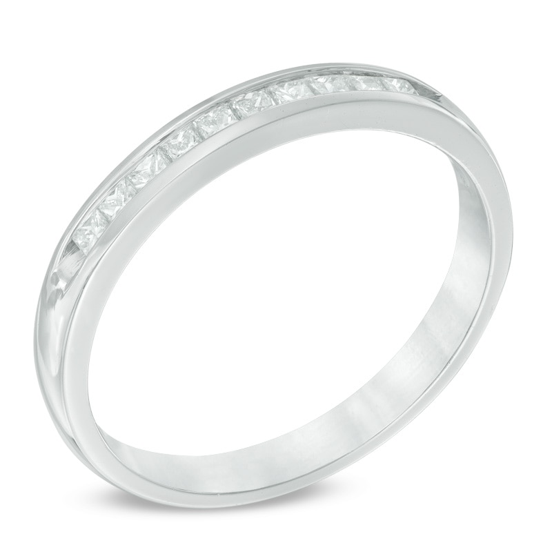 Main Image 2 of Previously Owned - 1/2 CT. T.W. Princess-Cut Diamond Anniversary Band in 14K White Gold