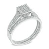 Thumbnail Image 2 of Previously Owned - 1/3 CT. T.W. Square Composite Diamond Bridal Set in 10K White Gold