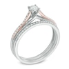 Thumbnail Image 1 of Previously Owned - 1/4 CT. T.W. Diamond Bridal Set in 10K Two-Tone Gold