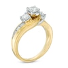 Thumbnail Image 2 of Previously Owned - 1 CT. T.W. Diamond Past Present Future® Bypass Engagement Ring in 14K Gold