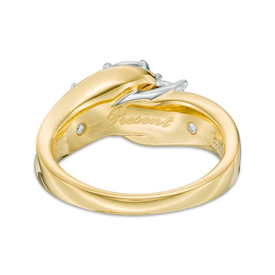Previously Owned - 1 CT. T.w. Diamond Past Present FutureÂ® Bypass Engagement Ring in 14K Gold