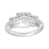 Thumbnail Image 3 of Previously Owned - 1-1/2 CT. T.W. Quad Diamond Frame Past Present Future® Engagement Ring in 14K White Gold