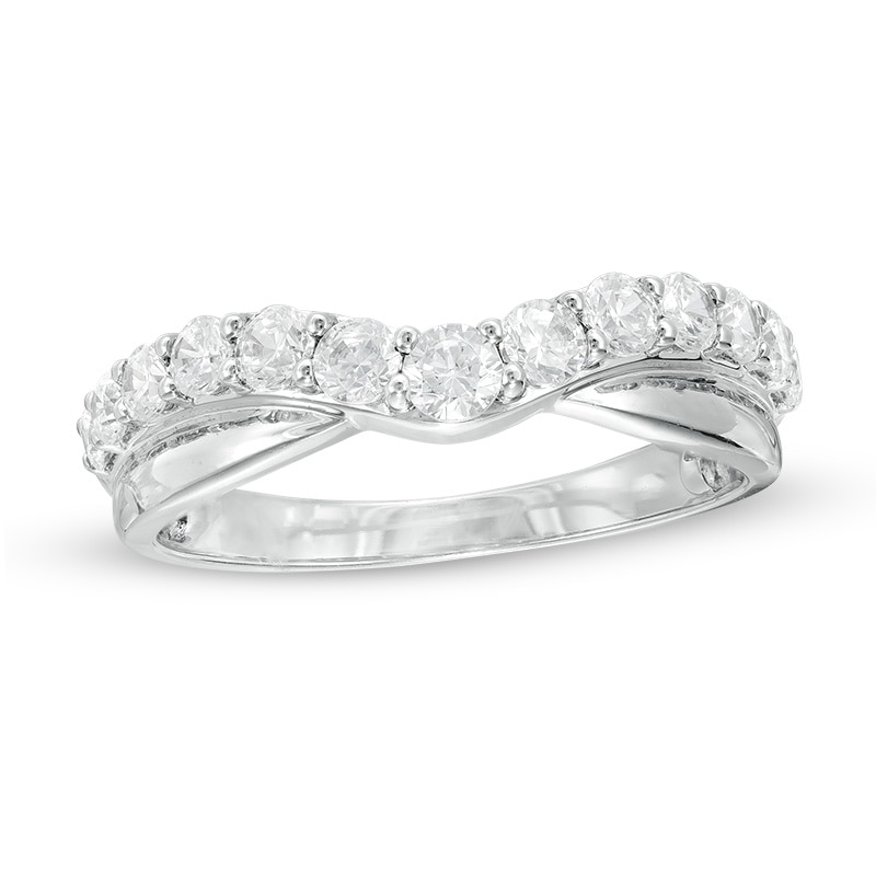 Main Image 1 of Previously Owned - 3/4 CT. T.W. Diamond Twist Contour Band in 14K White Gold