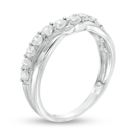 Previously Owned - 3/4 CT. T.w. Diamond Twist Contour Band in 14K White Gold