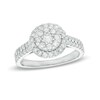 Thumbnail Image 1 of Previously Owned - 1 CT. T.W. Composite Diamond Frame Double Row Engagement Ring in 14K White Gold