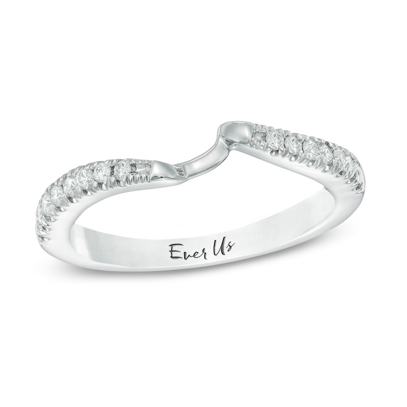 Main Image 1 of Previously Owned - Ever Us® 1/5 CT. T.W. Diamond Contour Band in 14K White Gold