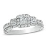 Thumbnail Image 1 of Previously Owned - Vera Wang Love Collection 1 CT. T.W. Three Stone Engagement Ring in 14K White Gold