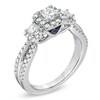 Thumbnail Image 2 of Previously Owned - Vera Wang Love Collection 1 CT. T.W. Three Stone Engagement Ring in 14K White Gold