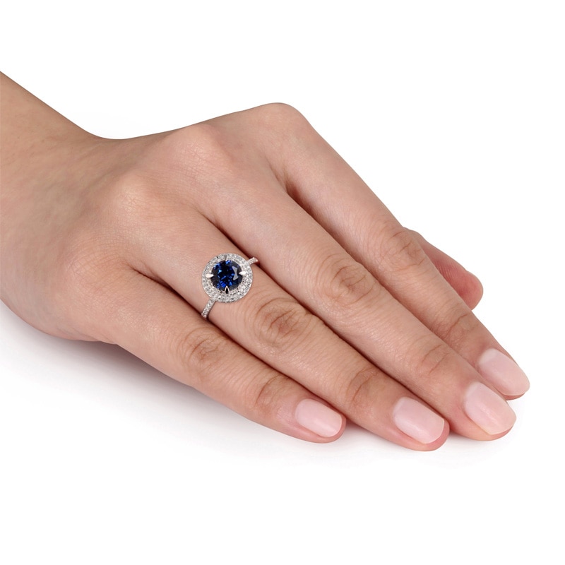 Main Image 3 of Previously Owned - 3/4 CT. T.W. Diamond Slant Engagement Ring in 14K White Gold