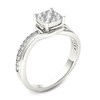 Thumbnail Image 2 of Previously Owned - 1/2 CT. T.W. Diamond Square Composite Bypass Engagement Ring in 14K White Gold