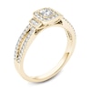 Thumbnail Image 2 of Previously Owned - 1/2 CT. T.W. Princess-Cut Diamond Frame Collared Vintage-Style Engagement Ring in 14K Gold