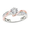 Thumbnail Image 1 of Previously Owned - 3/4 CT. T.W. Diamond Crossover Engagement Ring in 14K Two-Tone Gold