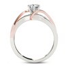 Thumbnail Image 3 of Previously Owned - 3/4 CT. T.W. Diamond Crossover Engagement Ring in 14K Two-Tone Gold