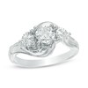 Thumbnail Image 1 of Previously Owned - 1/2 CT. T.W. Diamond Past Present Future® Engagement Ring in 10K White Gold