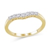 Thumbnail Image 1 of Previously Owned - 1/4 CT. T.W. Diamond Seven Stone Contour Wedding Band in 14K Gold