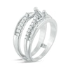 Thumbnail Image 2 of Previously Owned - 1 CT. T.W. Diamond Cathedral Double Row Solitaire Enhancer in 14K White Gold