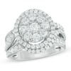 Thumbnail Image 1 of Previously Owned - 2 CT. T.W. Composite Diamond Frame Split Shank Engagement Ring in 14K White Gold