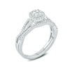 Thumbnail Image 2 of Previously Owned - 1/3 CT. T.W. Composite Diamond Frame Twist Bridal Set in 10K White Gold