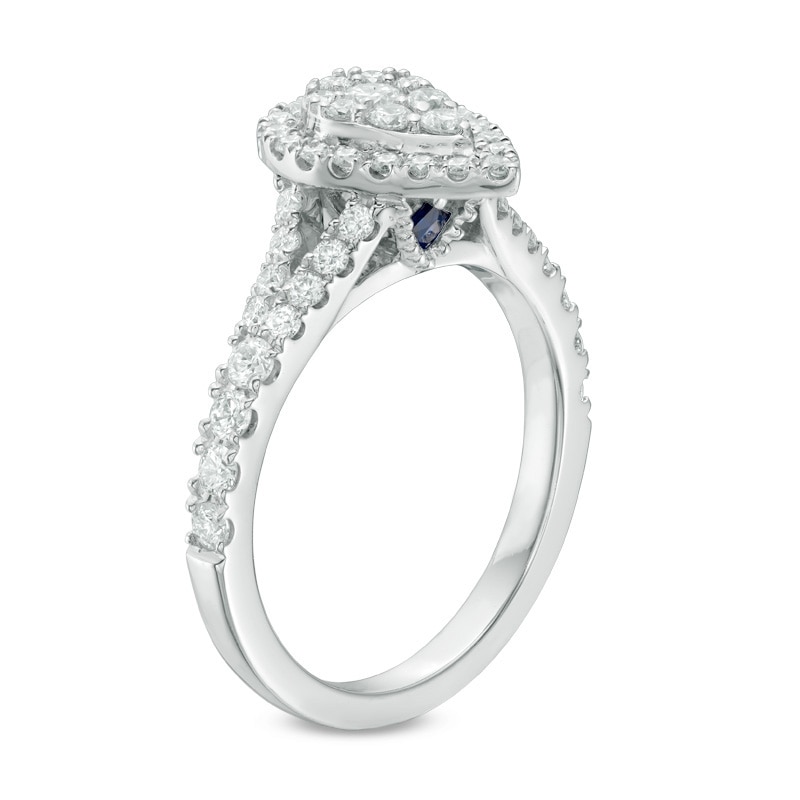 Main Image 2 of Previously Owned - Vera Wang Love Collection 3/4 CT. T.W. Composite Diamond Frame Engagement Ring in 14K White Gold