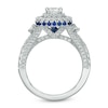 Thumbnail Image 3 of Previously Owned - Vera Wang Love Collection 1-1/3 CT. T.W. Princess-Cut Diamond and Sapphire Frame Engagement Ring