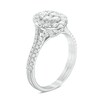Thumbnail Image 2 of Previously Owned - 1 CT. T.W. Composite Diamond Oval Frame Engagement Ring in 14K White Gold