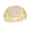 Thumbnail Image 1 of Previously Owned - Men's 1 CT. T.W. Composite Diamond Octagon Satin Signet Ring in 10K Gold