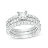 Thumbnail Image 0 of Previously Owned - Celebration Ideal 1-5/8 CT. T.W. Princess-Cut Diamond Three-Piece Bridal Set in 14K White Gold