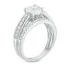 Thumbnail Image 2 of Previously Owned - 1 CT. T.W. Quad Princess-Cut Diamond Three Row Engagement Ring in 14K White Gold