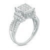 Thumbnail Image 2 of Previously Owned - 1 CT. T.W. Composite Princess-Cut Diamond Collar Engagement Ring in 14K White Gold