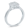 Thumbnail Image 2 of Previously Owned - 1/3 CT. T.W. Composite Diamond Rectangle Frame Split Shank Engagement Ring in 10K White Gold