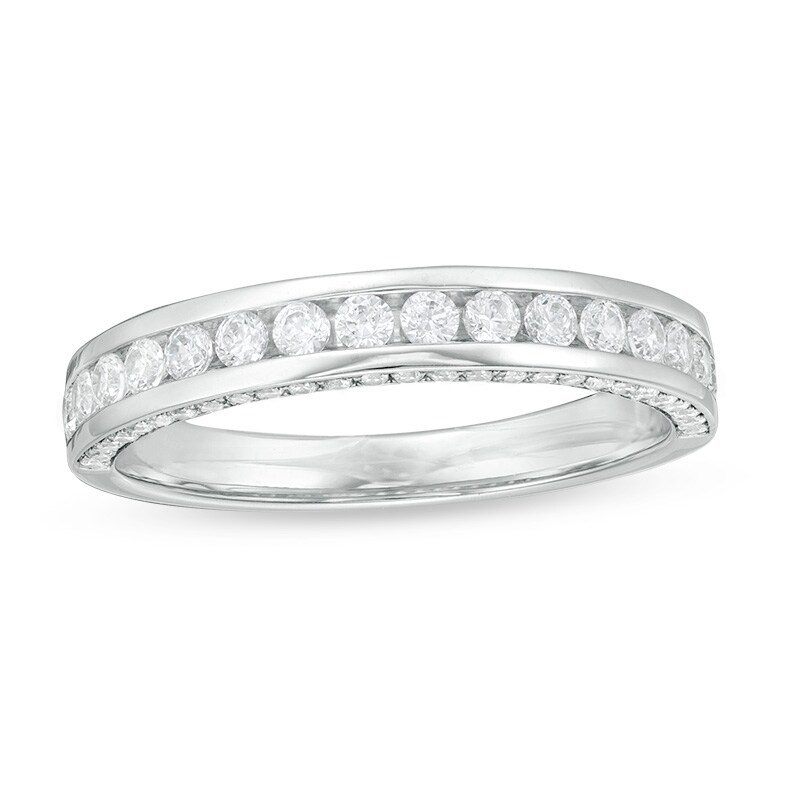 Main Image 1 of Previously Owned - 1/2 CT. T.W. Diamond Anniversary Band in 14K White Gold