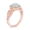 Thumbnail Image 2 of Previously Owned - 3/4 CT. T.W. Diamond Double Cushion Frame Twist Engagement Ring in 10K Two-Tone Gold