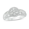 Thumbnail Image 1 of Previously Owned - 1/2 CT. T.W. Composite Diamond Frame Engagement Ring in 10K White Gold