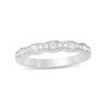 Thumbnail Image 1 of Previously Owned - 1/3 CT. T.W. Diamond Wave Vintage-Style Anniversary Band in 10K White Gold