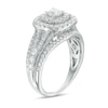 Thumbnail Image 2 of Previously Owned - 1 CT. T.W. Diamond Double Cushion Frame Vintage-Style Engagement Ring in 14K White Gold