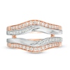 Thumbnail Image 3 of Previously Owned - 3/8 CT. T.W. Diamond Bypass Double Row Solitaire Enhancer in 14K Two-Tone Gold