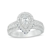 Thumbnail Image 1 of Previously Owned - Vera Wang Love Collection 1 CT. T.W. Pear-Shaped Diamond Frame Engagement Ring in 14K White Gold