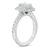 Thumbnail Image 2 of Previously Owned - Vera Wang Love Collection 1-1/3 CT. T.W. Emerald-Cut Diamond Double Frame Engagement Ring in 14K White Gold