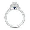 Thumbnail Image 3 of Previously Owned - Vera Wang Love Collection 1-1/3 CT. T.W. Emerald-Cut Diamond Double Frame Engagement Ring in 14K White Gold