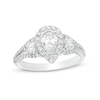 Thumbnail Image 1 of Previously Owned - 1-1/5 CT. T.W. Pear-Shaped Diamond Past Present Future® Frame Engagement Ring in 14K White Gold