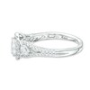Thumbnail Image 4 of Previously Owned - 1-1/5 CT. T.W. Pear-Shaped Diamond Past Present Future® Frame Engagement Ring in 14K White Gold