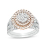 Thumbnail Image 1 of Previously Owned - 1-1/5 CT. T.W. Composite Diamond Double Frame Bridal Set in 10K Two-Tone Gold