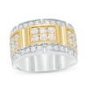 Thumbnail Image 1 of Previously Owned - 2 CT. T.W. Diamond Brick-Patterned Ring in 10K Two-Tone Gold