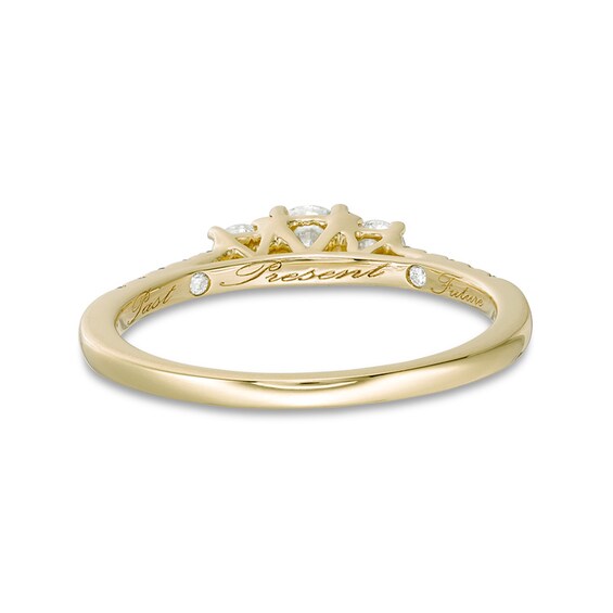 Previously Owned - 1/2 CT. T.w. Diamond Past Present FutureÂ® Engagement Ring in 10K Gold
